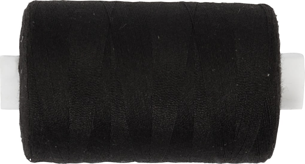 Sytråd, polyester, 1000 m, sort