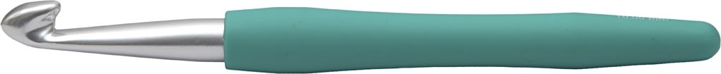 Hæklenål, nr. 10, L: 16 cm, turkis 
