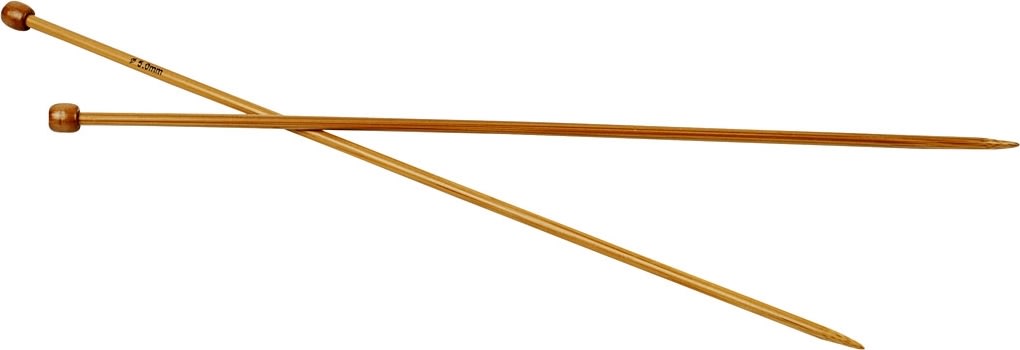 Strikkepinde, nr. 5, L: 35 cm, bambus