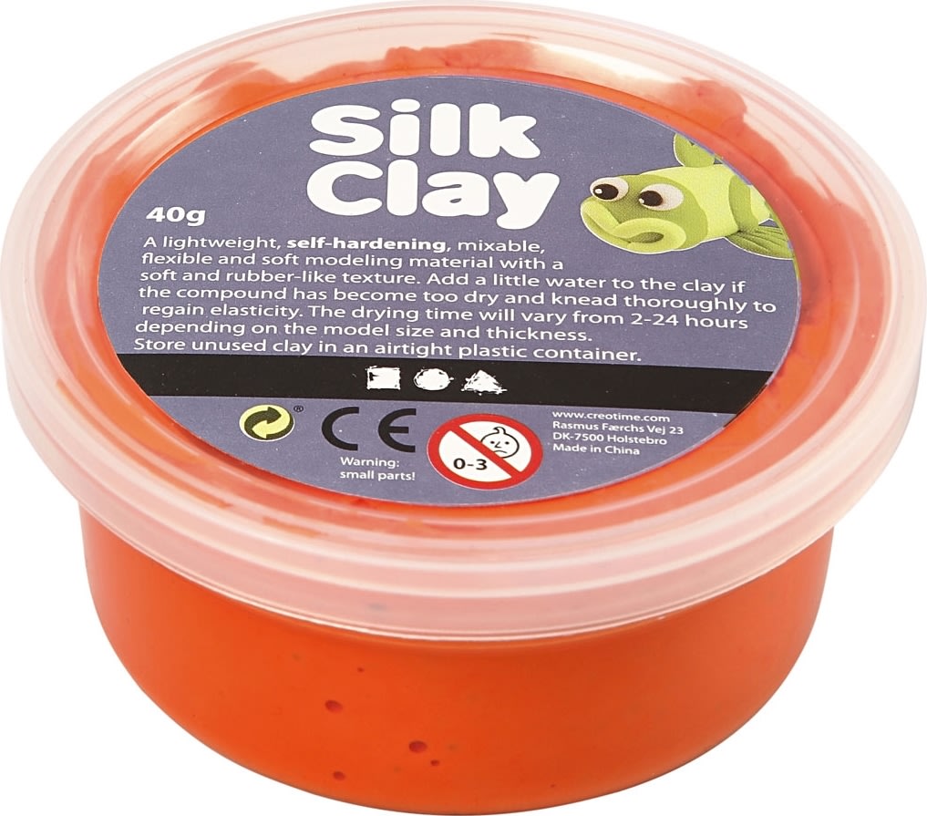 Silk Clay Modellervoks, 40 g, orange