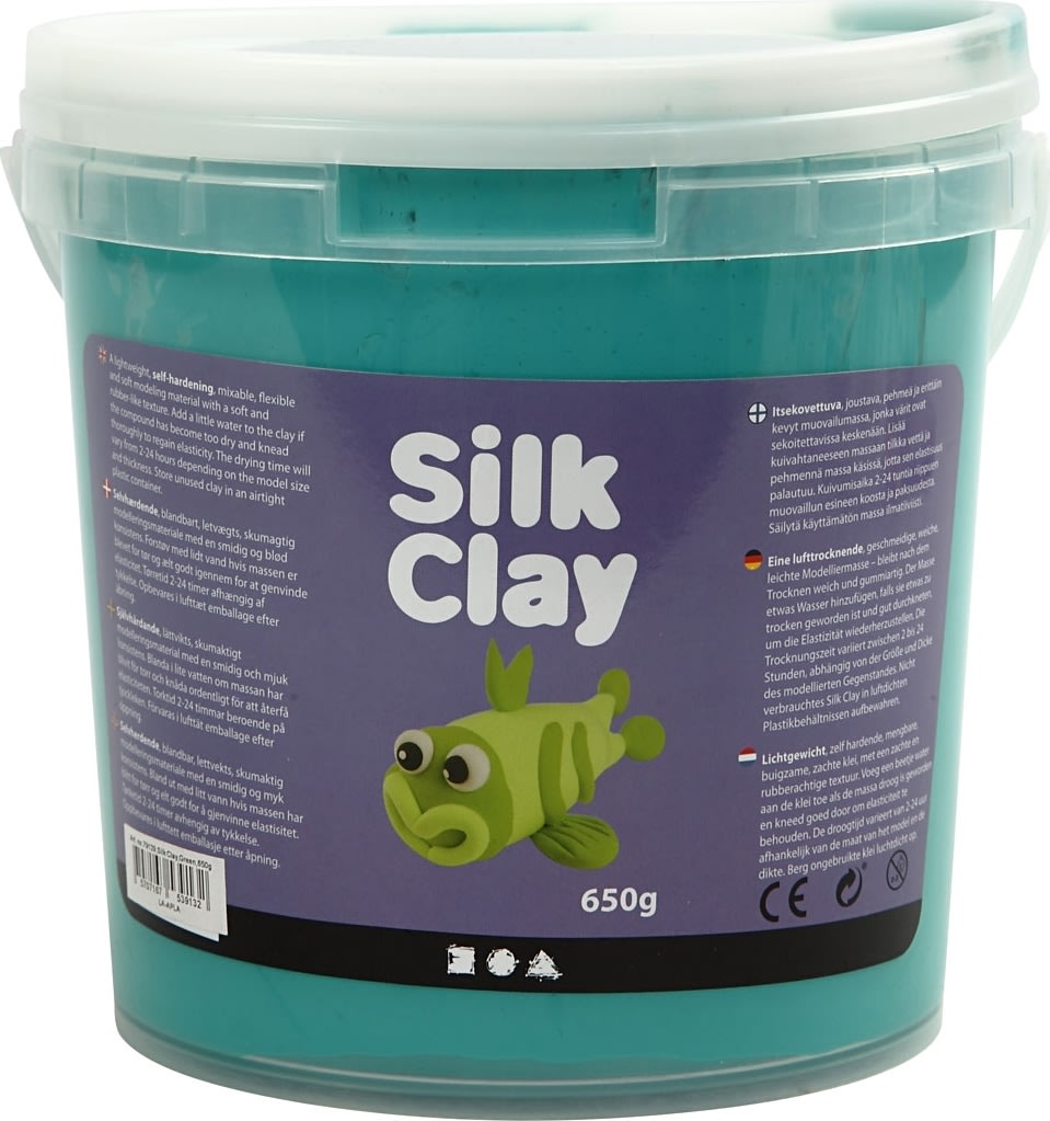 Silk Clay Modellervoks, 650 g, grøn