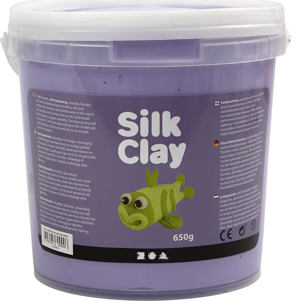Silk Clay Modellervoks, 650 g, lilla