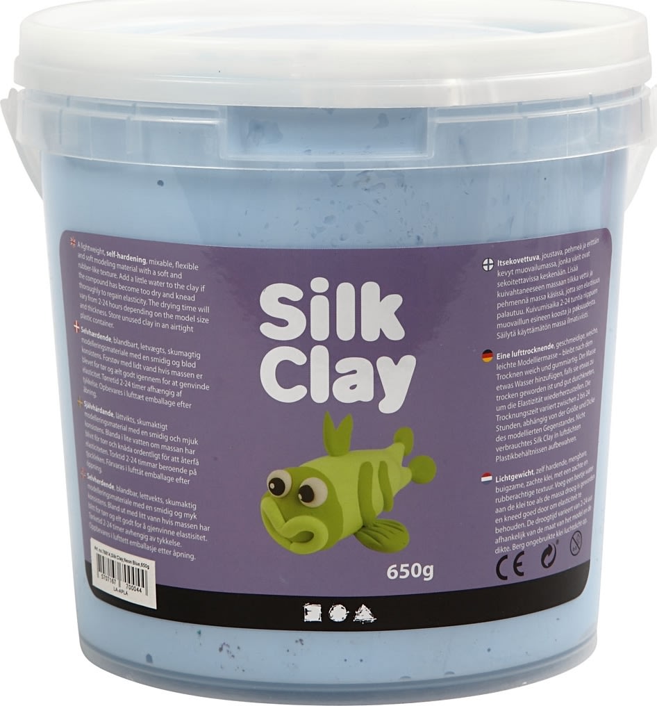 Silk Clay Modellervoks, 650 g, neonblå