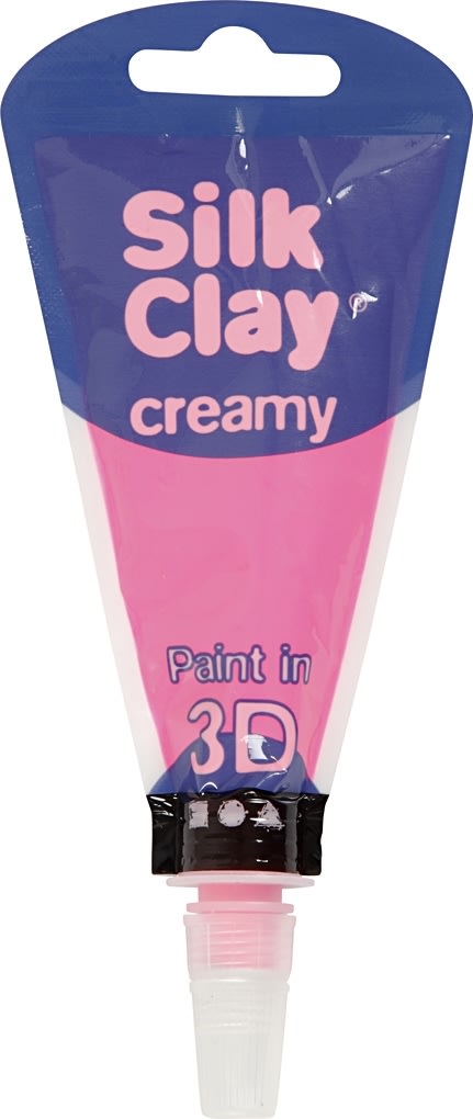 Silk Clay Creamy Modellervoks, 35 ml, neon, pink