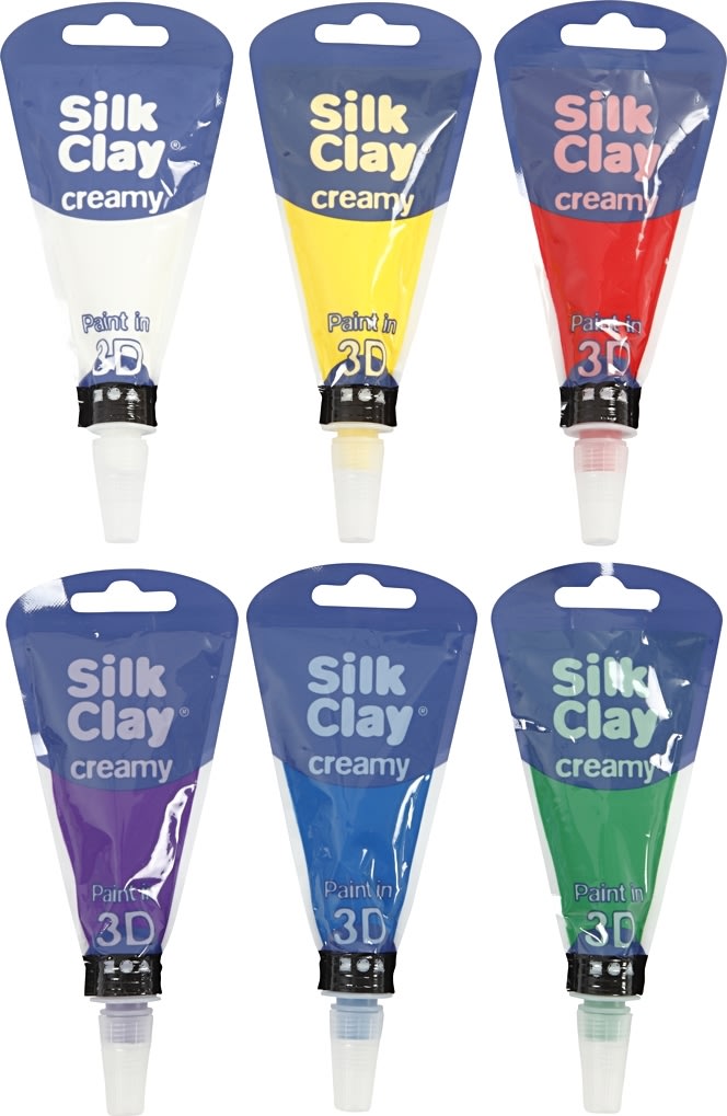 Silk Clay Creamy Modellervoks, 6x35 ml, ass.