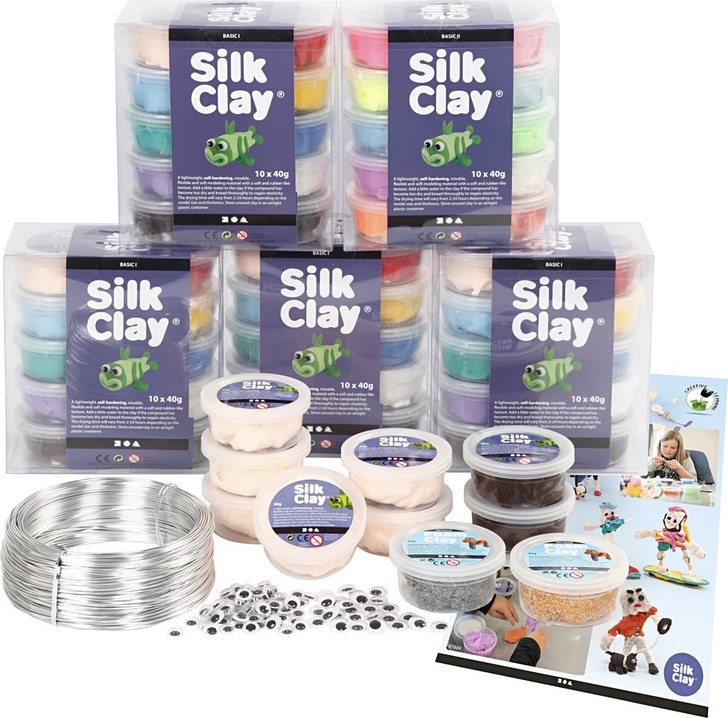 Silk Clay Modellervoks Klassesæt, fantasi