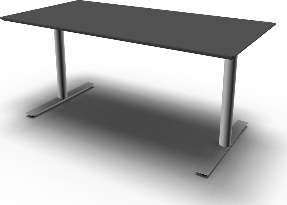 Inline Kantinebord, 180x80 cm, Antracit/Alu