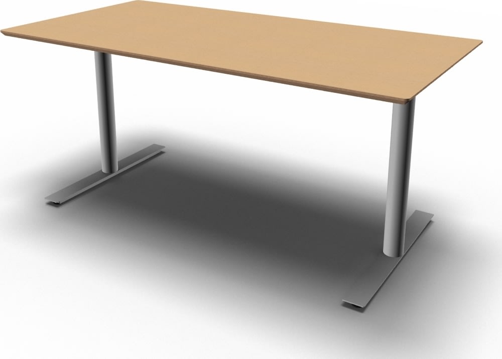 Inline Kantinebord, 120x80 cm, Bøg/Alu