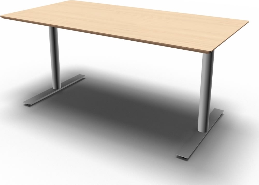 Inline Kantinebord, 120x80 cm, Birk/Alu