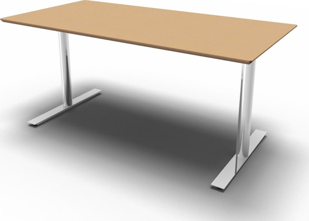 Inline Kantinebord, 160x80 cm, Bøg/Krom