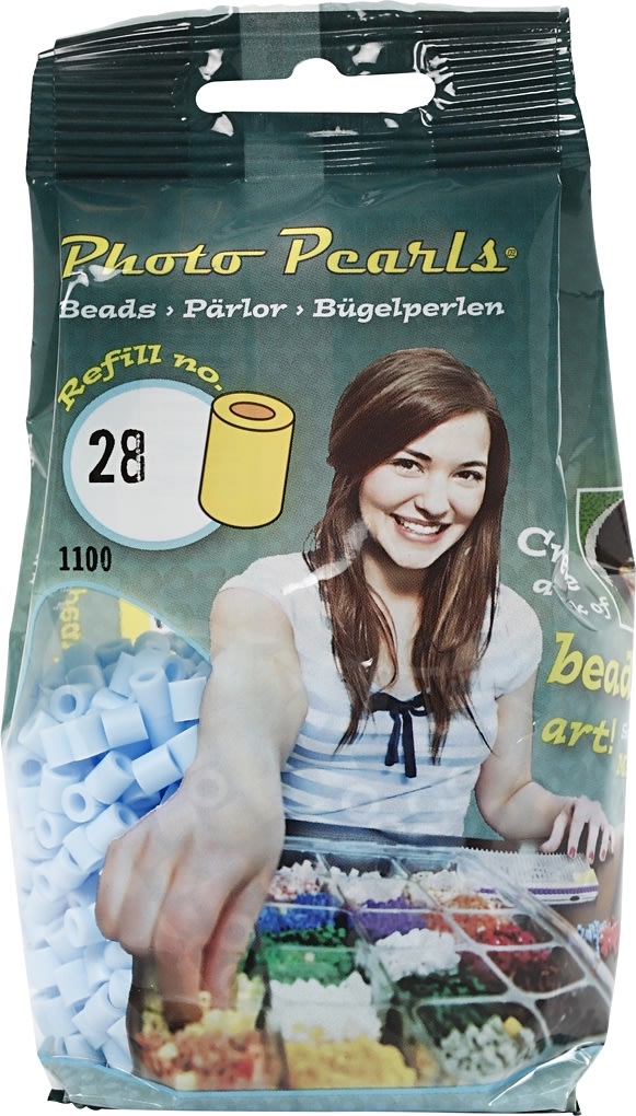 Photo Pearls Rørperler, 1100 stk, lys blå (28)