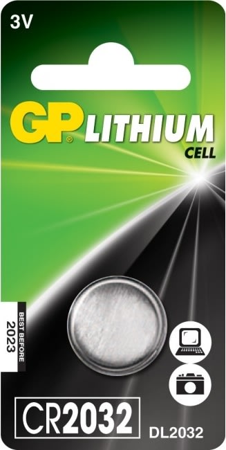 GP CR2032 Lithium knapcelle batteri, 1 stk.