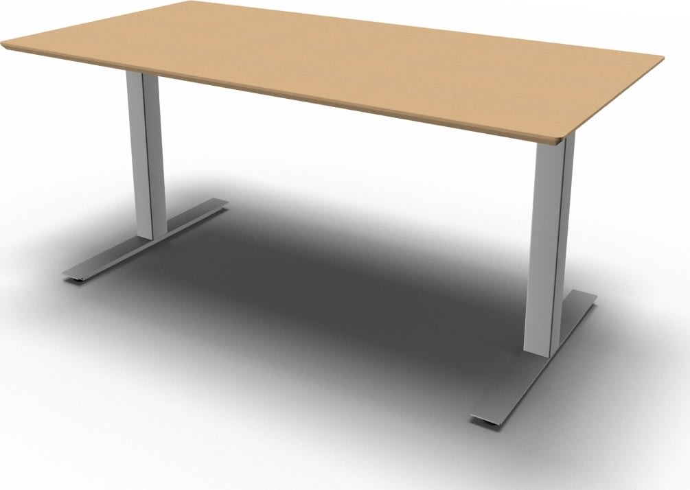 Square Kantinebord, L 160 cm, Bøg/Alu