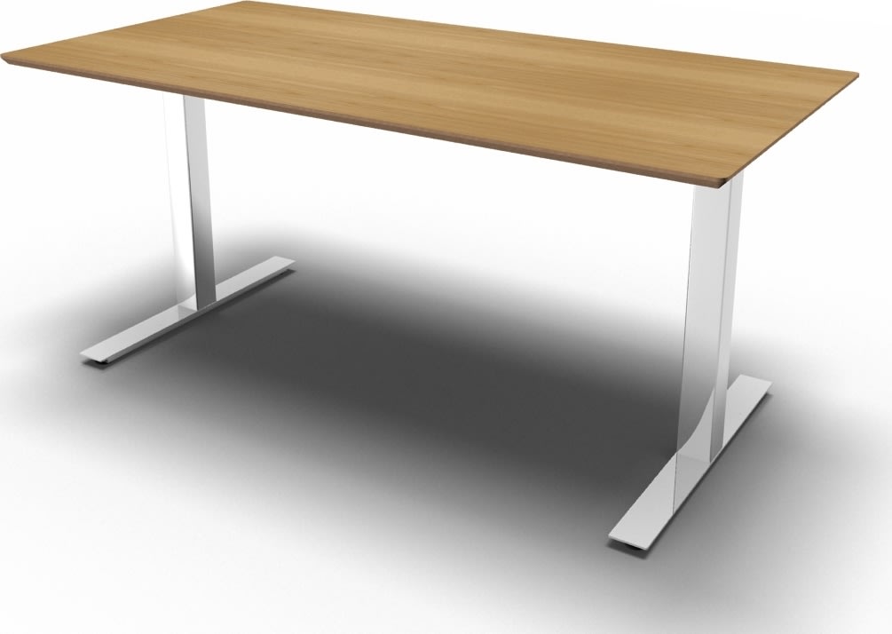 Square Kantinebord, 120x80 cm, Eg/Krom