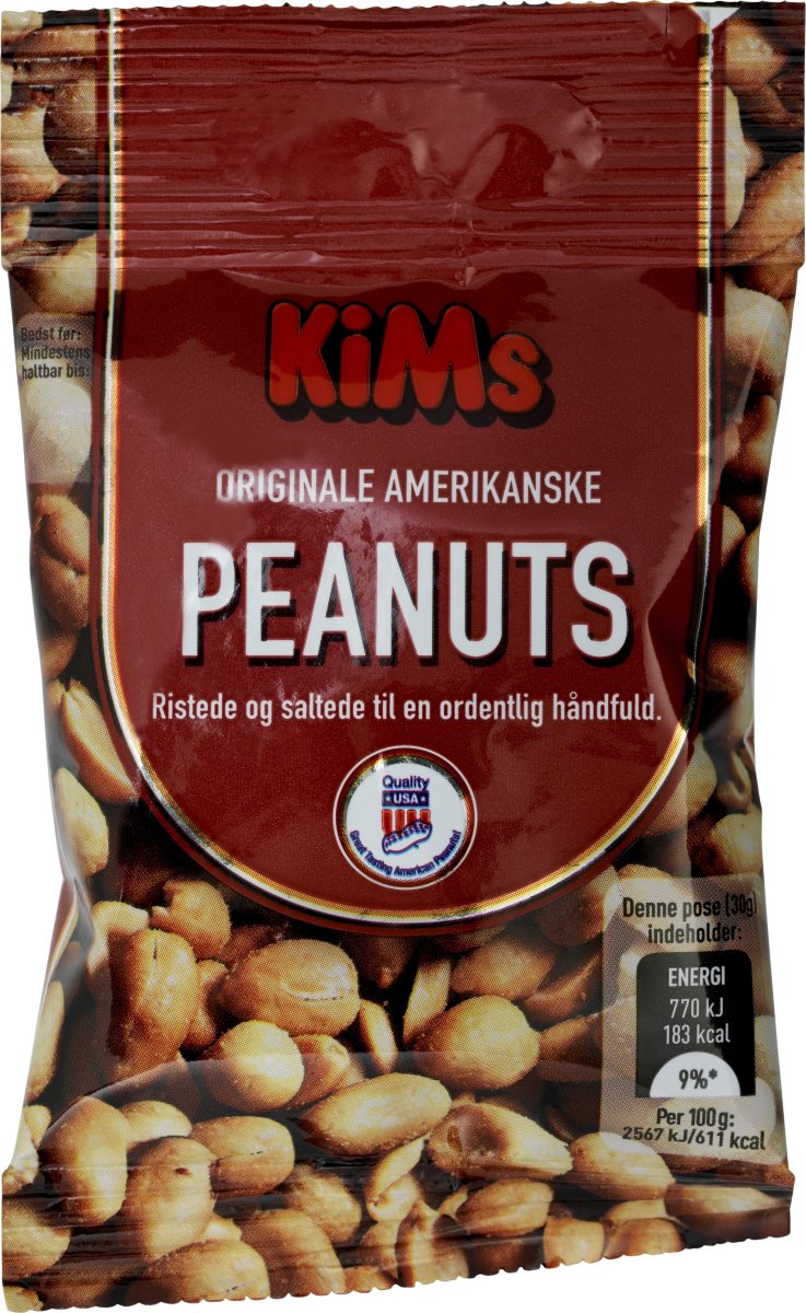Kims Saltede Peanuts Mini Poser, 36 poser á 30 g