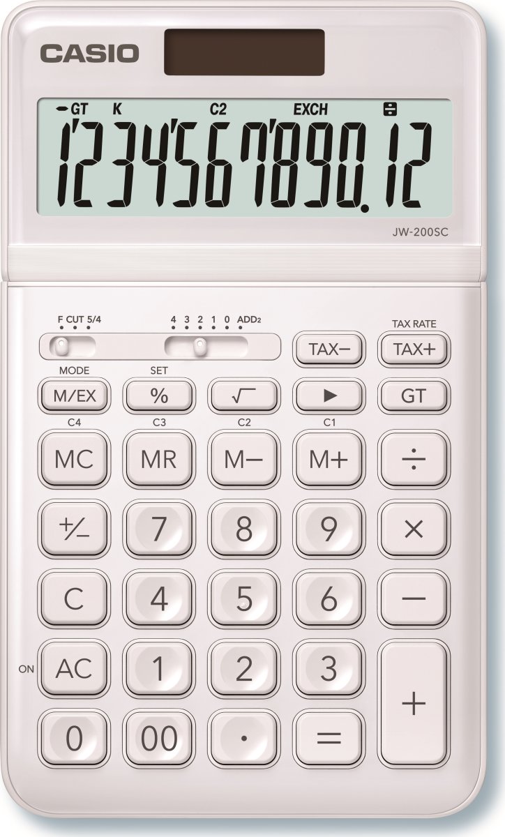 Casio JW-200SC bordregner, hvid