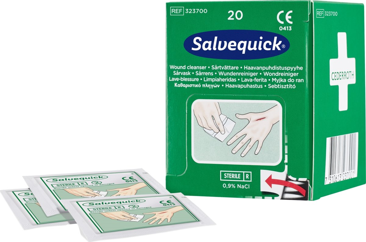 Salvequick Sårrens | Vådservietter | 20 stk