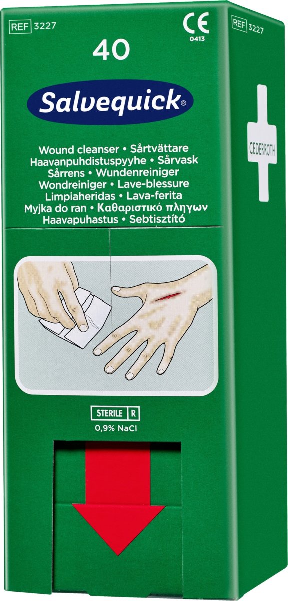 Salvequick Sårrens | Vådservietter | 40 stk