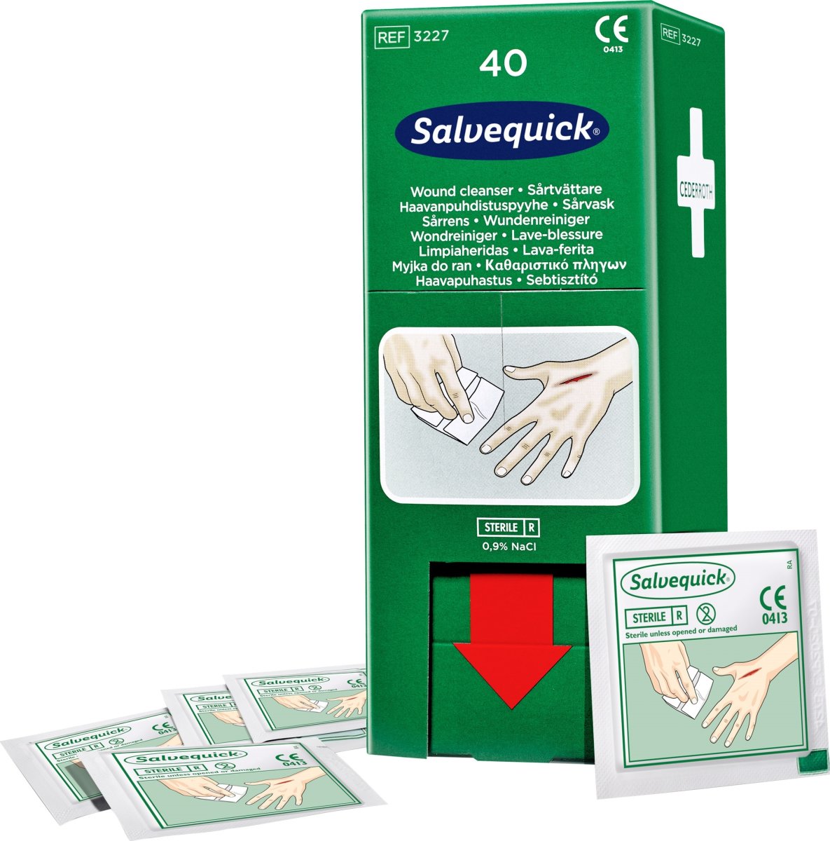 Salvequick Sårrens | Vådservietter | 40 stk