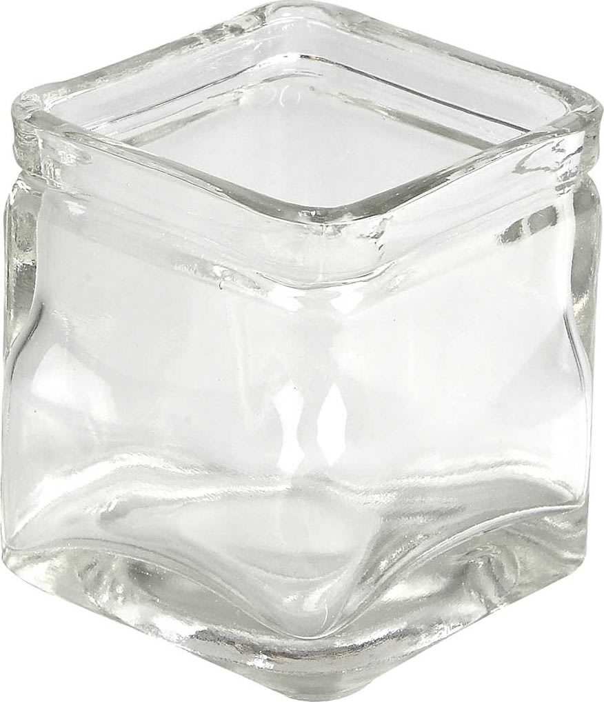 Lysglas, firkantet, 5,5x5,5 cm, 12 stk