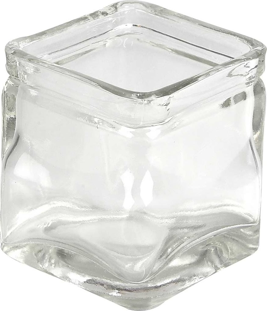 Lysglas, firkantet, 7,5x7,5 cm, 12 stk