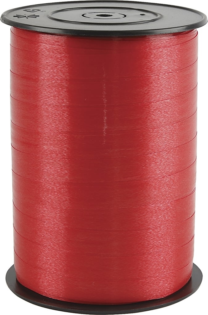 Gavebånd, 10 mm x 250 m, blank rød