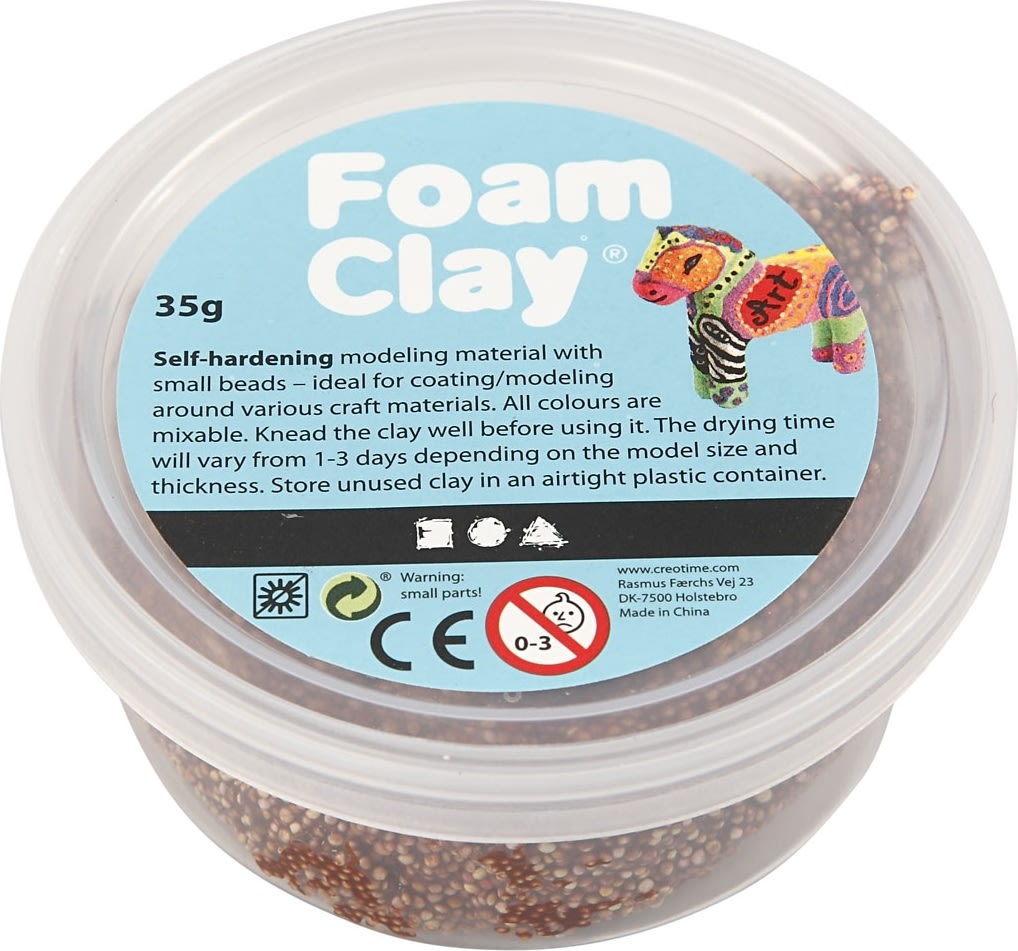 Foam Clay Modellervoks, 35 g, brun