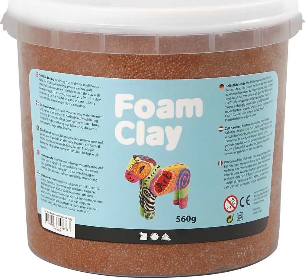 Foam Clay Modellervoks, 560 g, brun