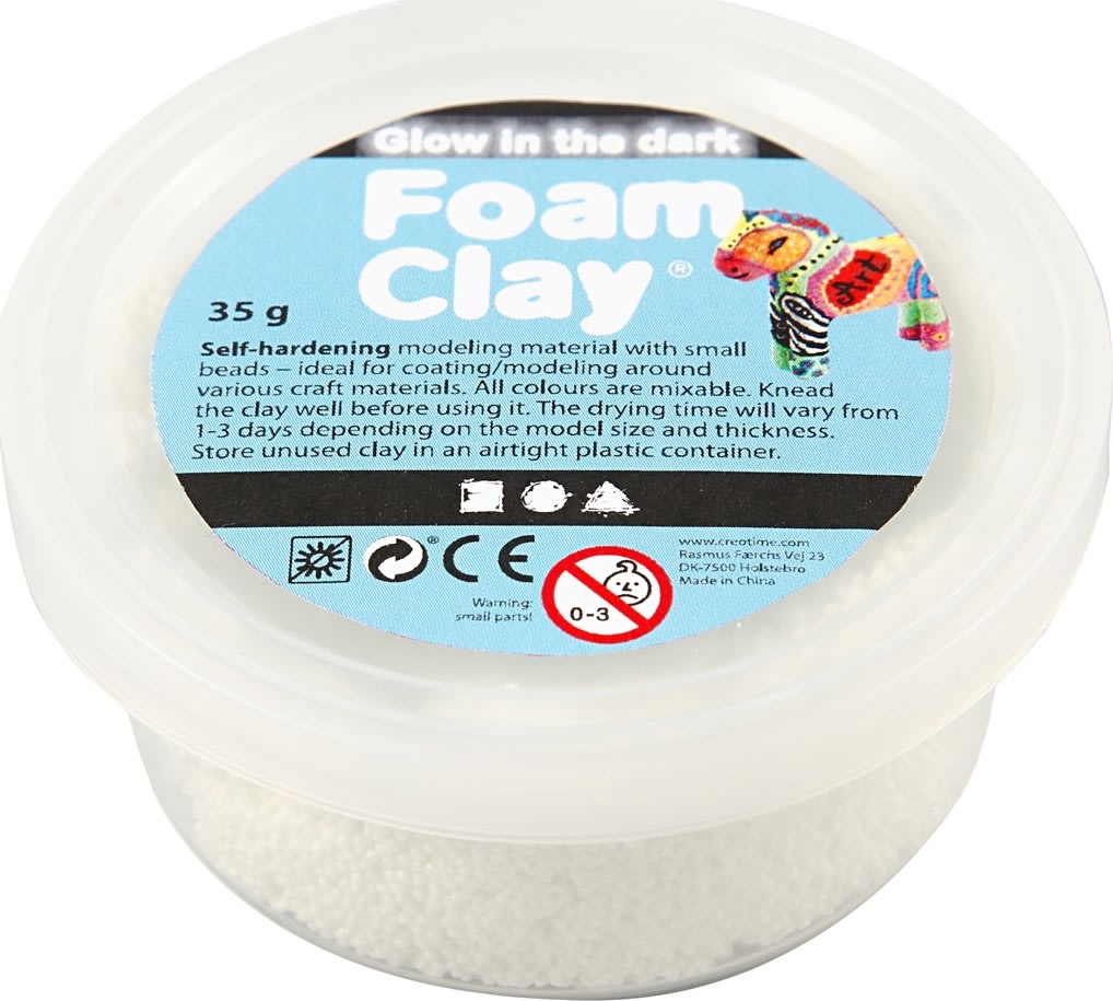 Foam Clay Modellervoks, 35 g, selvlysende