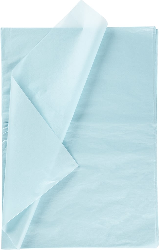 Silkepapir, 50x70 cm, 14g, 25 ark, lys blå