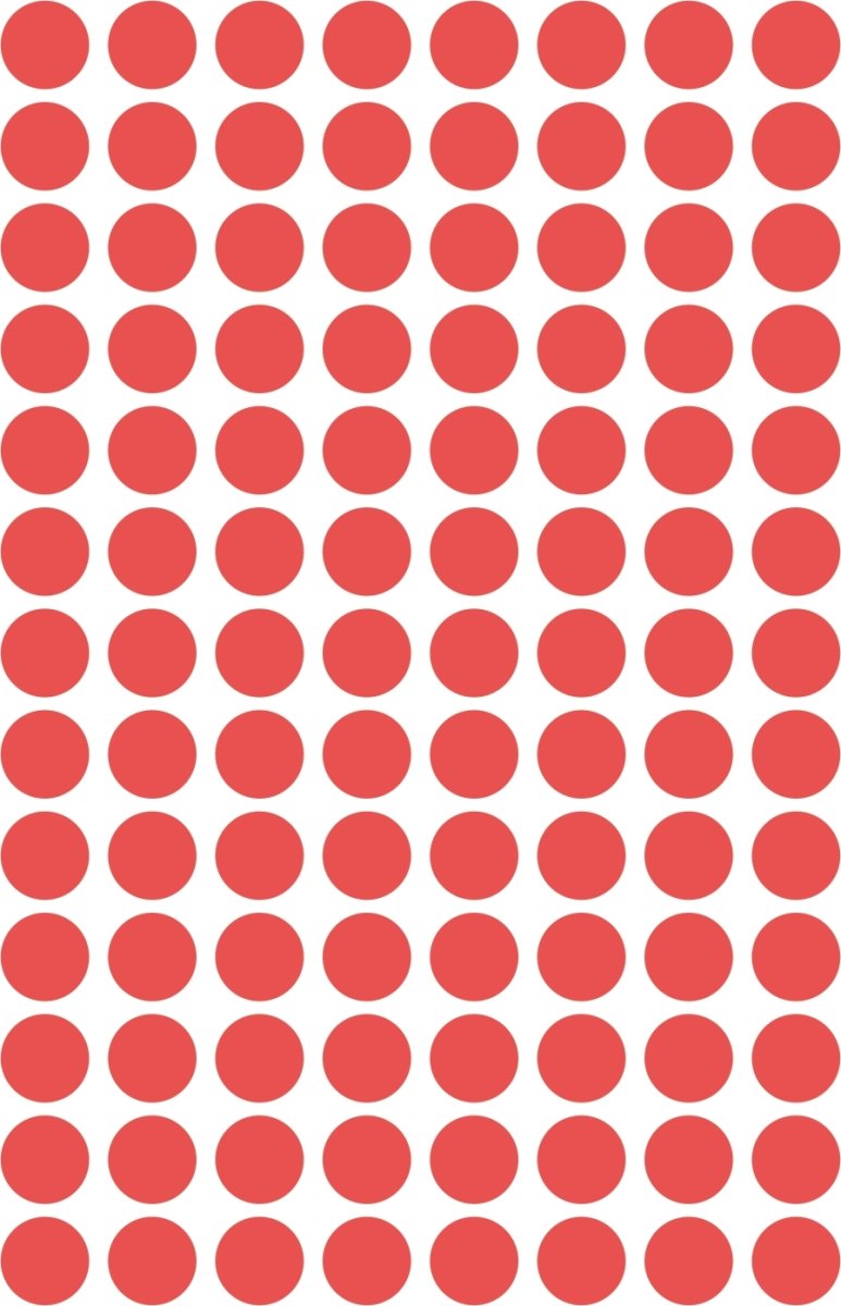 Avery Etiket farvedots | Ø8 mm | Rød | 416 stk.