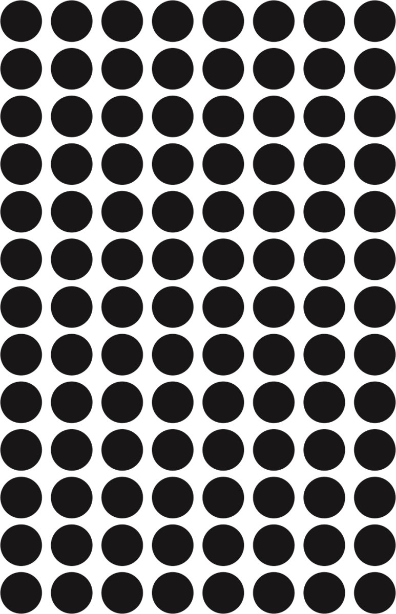 Avery Etiket farvedots | Ø8 mm | Sort | 416 stk.