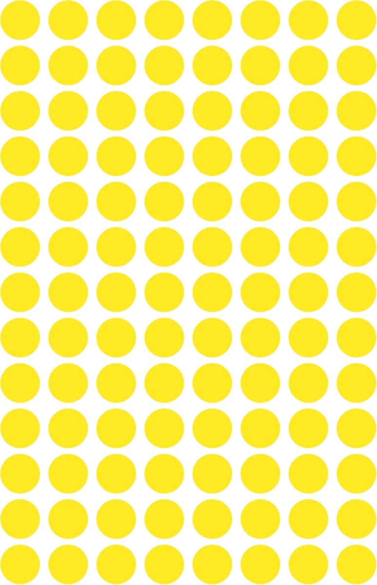 Avery Etiket farvedots | Ø8 mm | Gul | 416 stk.