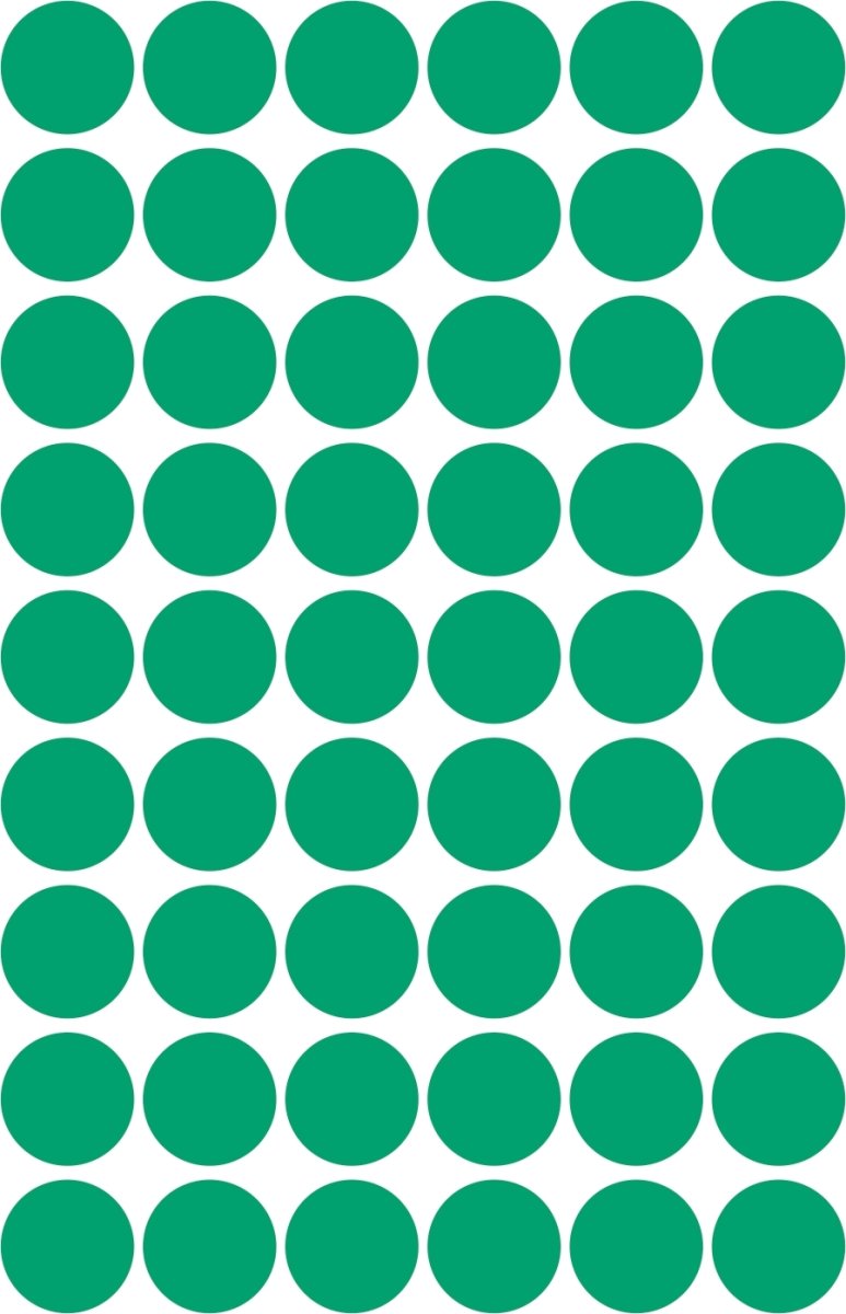 Avery Etiket farvedots | Ø12 mm | Grøn | 270 stk.