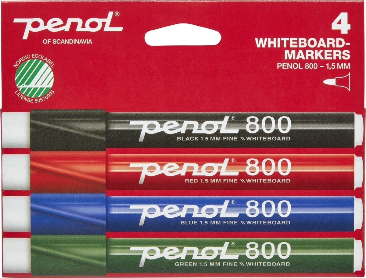 Penol 800 Whiteboard Marker | 4 farver