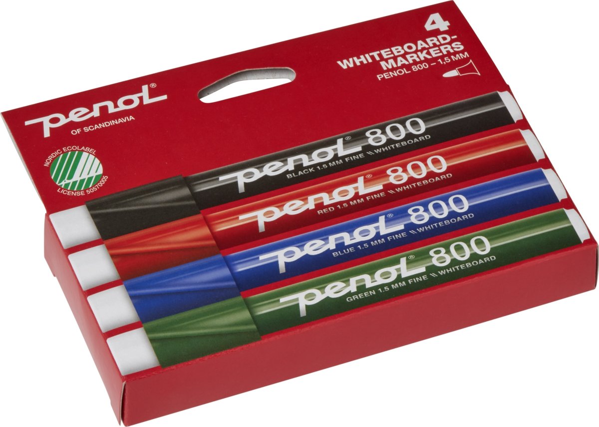 Penol 800 Whiteboard Marker | 4 farver
