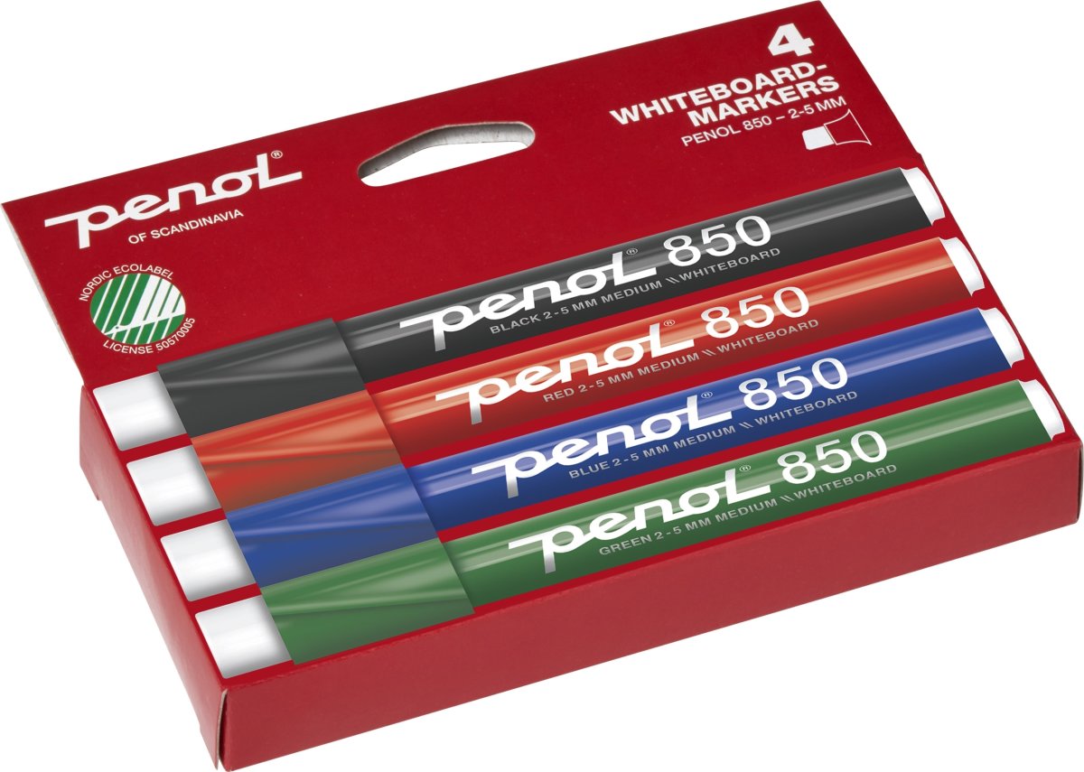Penol 850 Whiteboard Marker, 4 stk.