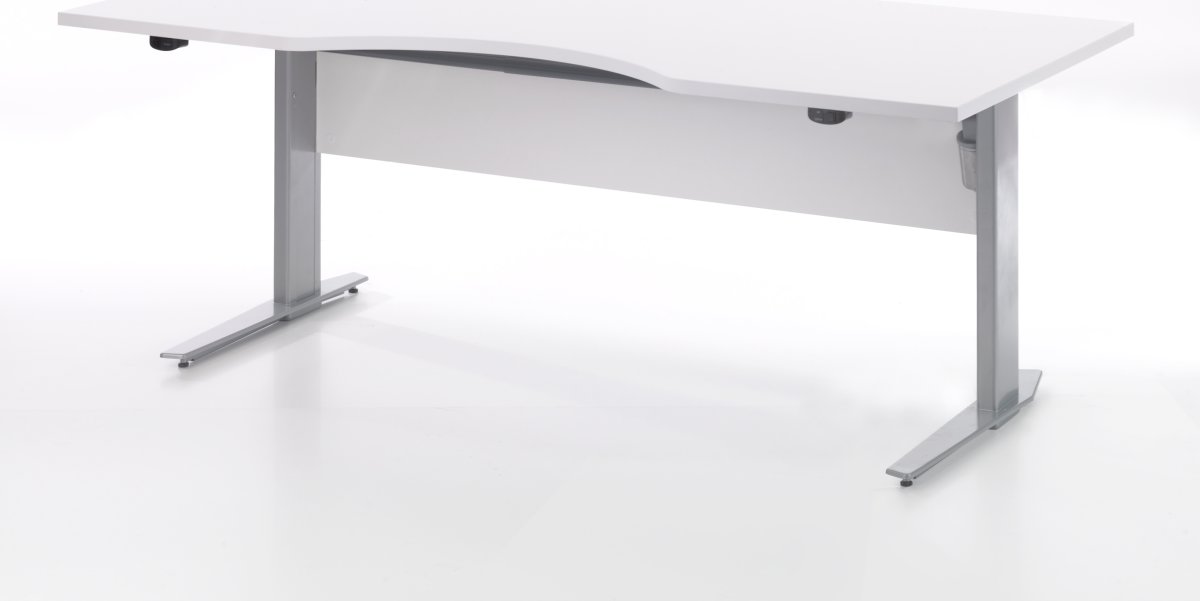 Budgetline hæve/sænkebord, 180x90 cm, hvid
