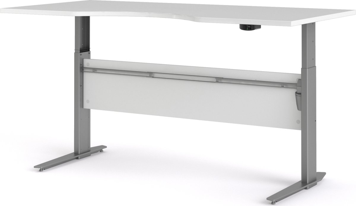 Budgetline hæve-/sænkebord, 180x90 cm, hvid