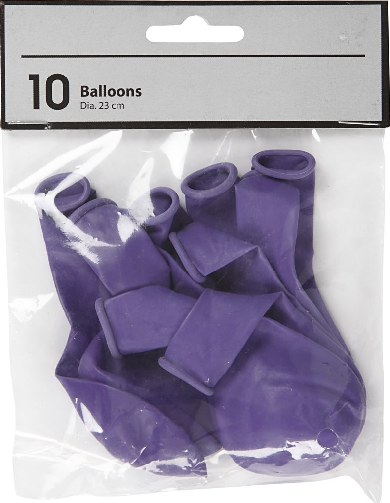 Balloner, lilla, 10 stk