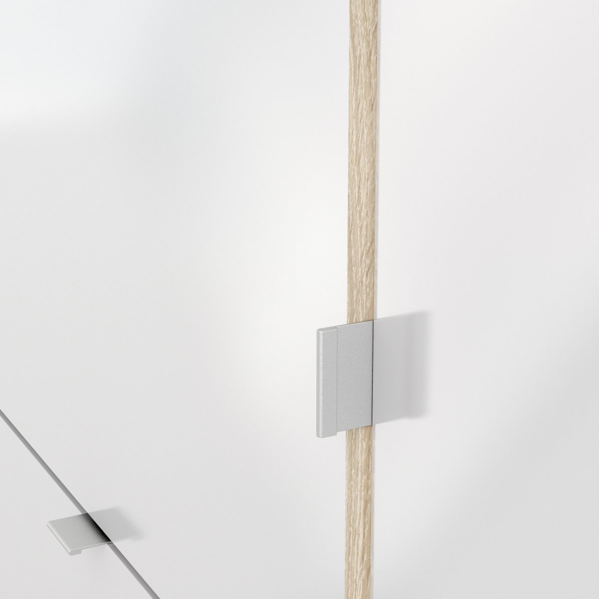 Coreline Skoskab m 3 klaplåger og skab, eg/hvid