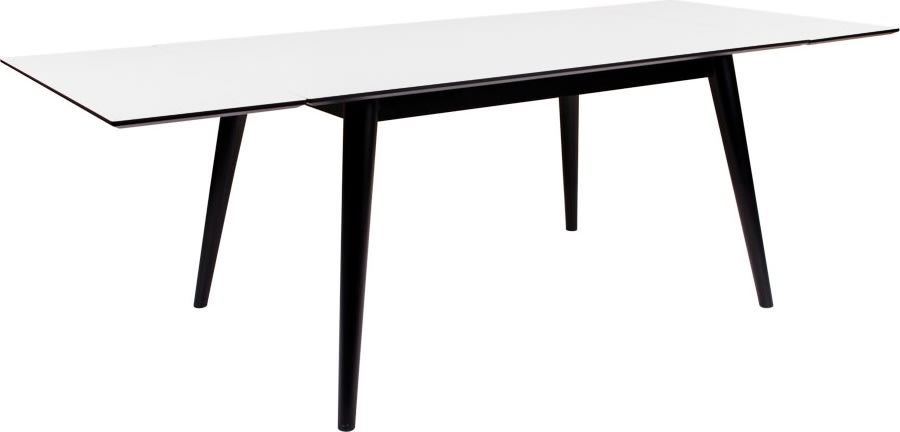 Copenhagen Spisebord, L: 150/230 cm, hvid/sort