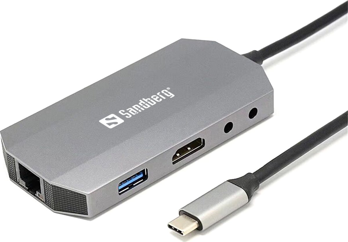 Sandberg USB-C 6-i-1 rejsedock