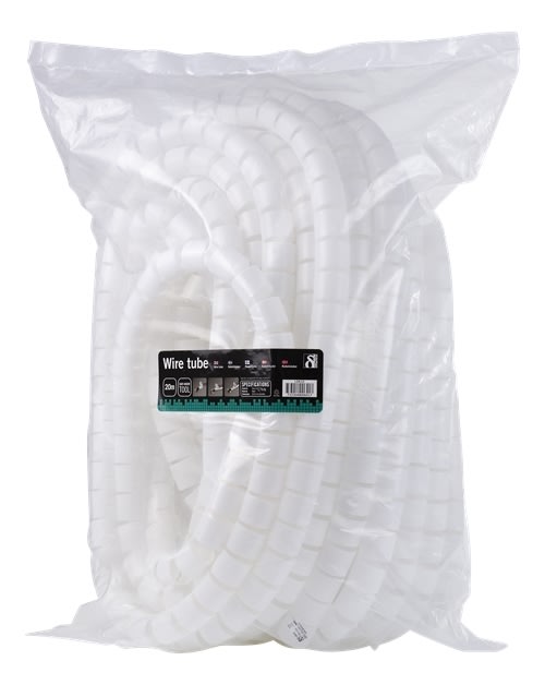 DELTACO kabelskjuler i nylon, 20m, hvid