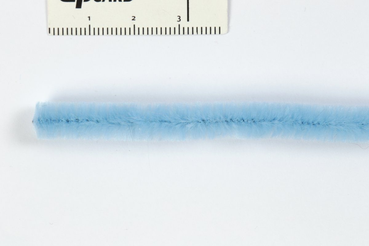 Chenille Piberensere 6 mm, blå, 50 stk