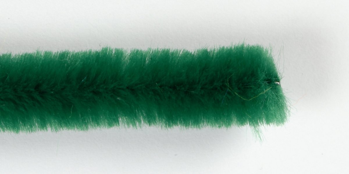 Chenille Piberensere 9 mm, grøn, 25 stk