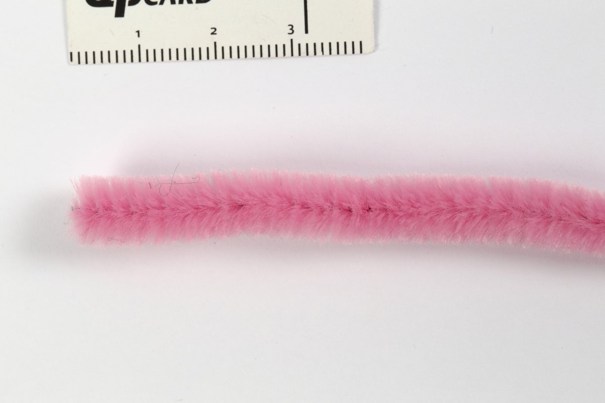 Chenille Piberensere 9 mm, pink, 25 stk