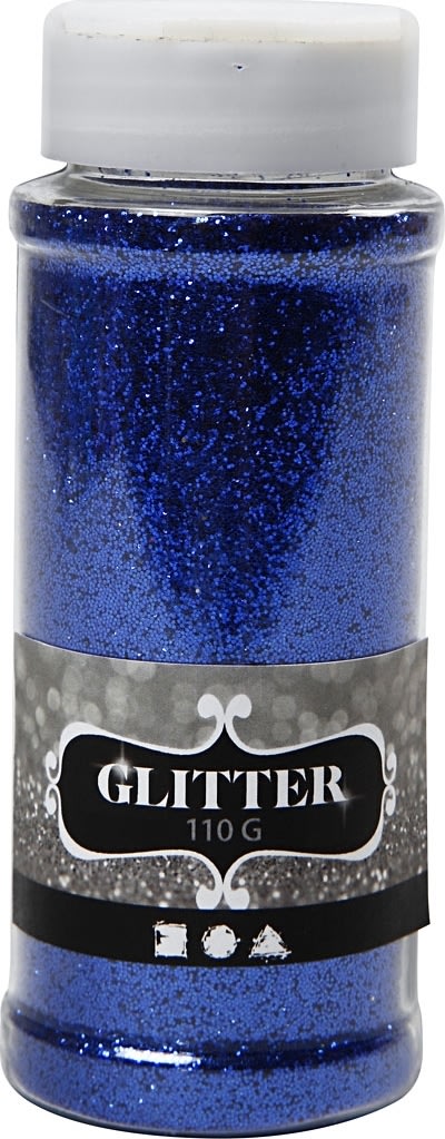 Glitterdrys, blå, 110 g