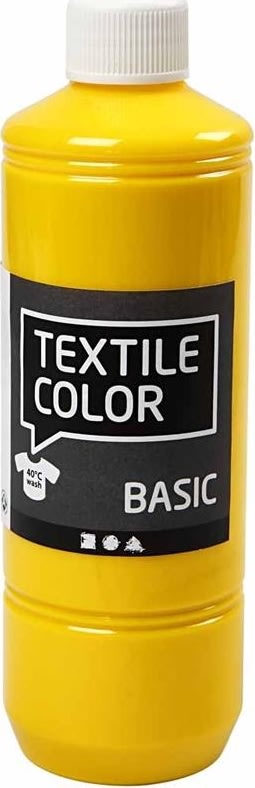 Tekstilmaling, 500 ml, primær gul