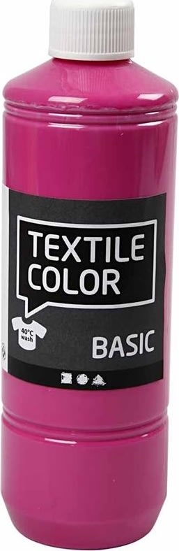 Tekstilmaling, 500 ml, pink